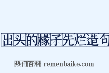 出头的椽子先烂造句是什么意思的图片